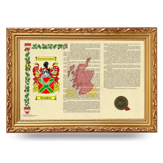 McAndrew Armorial Landscape Framed - Gold