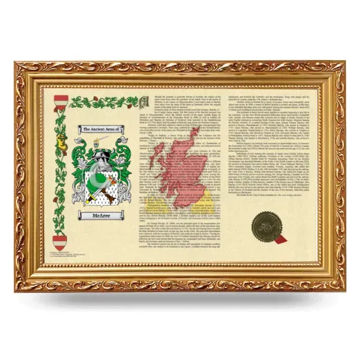 McAree Armorial Landscape Framed - Gold
