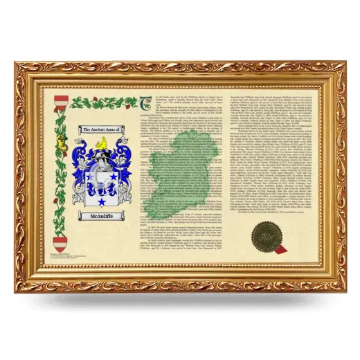 McAuliffe Armorial Landscape Framed - Gold