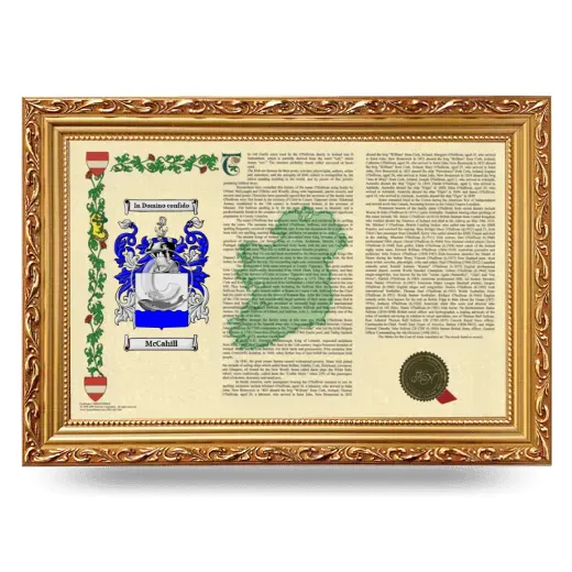 McCahill Armorial Landscape Framed - Gold