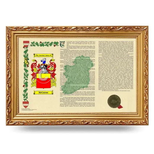 McCarron Armorial Landscape Framed - Gold