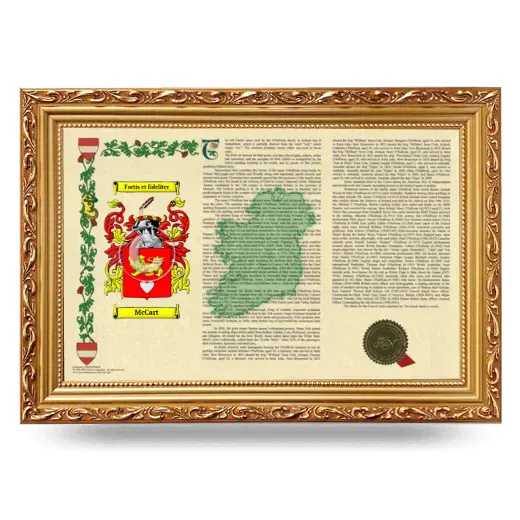 McCart Armorial Landscape Framed - Gold