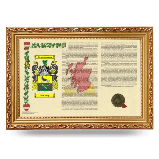 McCurdy Armorial Landscape Framed - Gold