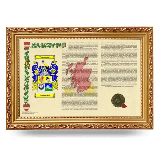 McDaniel Armorial Landscape Framed - Gold