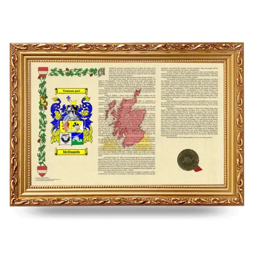 McDaniels Armorial Landscape Framed - Gold