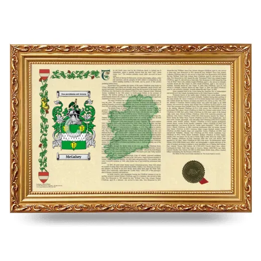 McGahey Armorial Landscape Framed - Gold