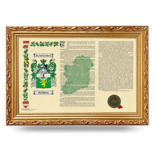 McGinness Armorial Landscape Framed - Gold