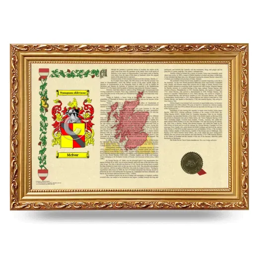 McIvor Armorial Landscape Framed - Gold