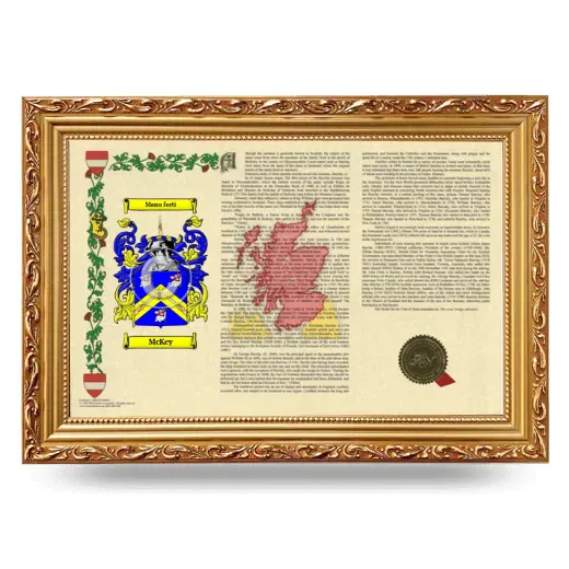 McKey Armorial Landscape Framed - Gold