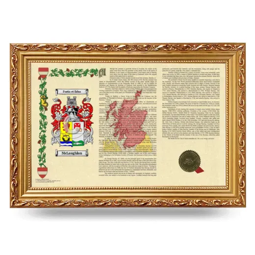 McLaughlan Armorial Landscape Framed - Gold