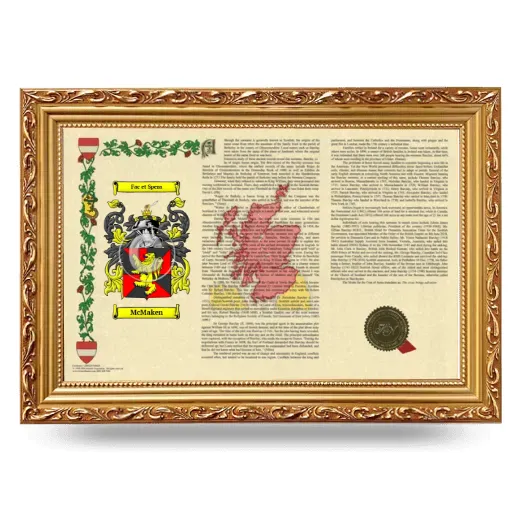 McMaken Armorial Landscape Framed - Gold