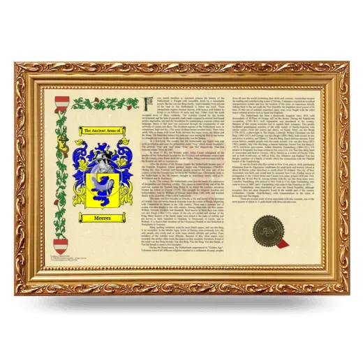 Meeres Armorial Landscape Framed - Gold