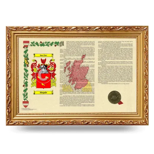 Megale Armorial Landscape Framed - Gold