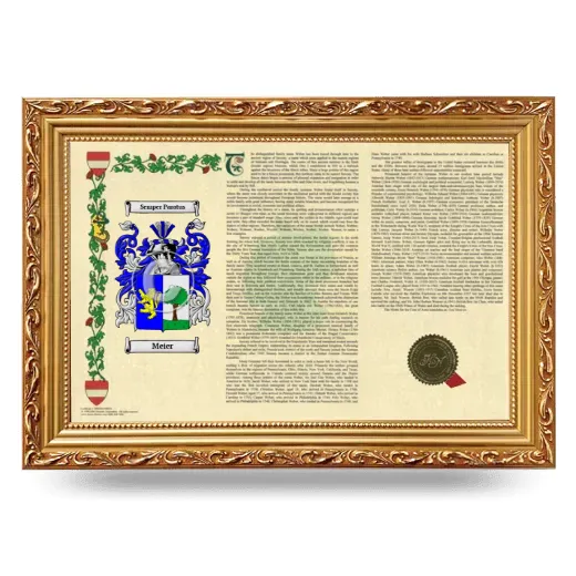 Meier Armorial Landscape Framed - Gold