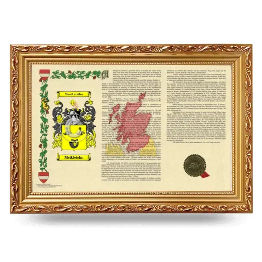 Meiklejohn Armorial Landscape Framed - Gold