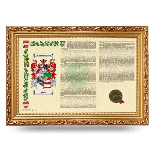Mein Armorial Landscape Framed - Gold