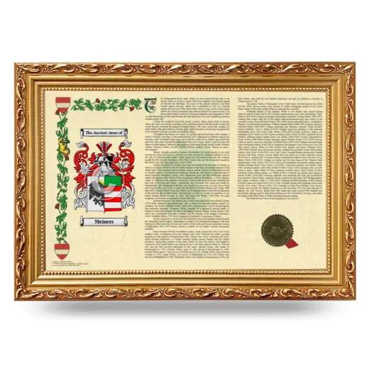 Meiners Armorial Landscape Framed - Gold