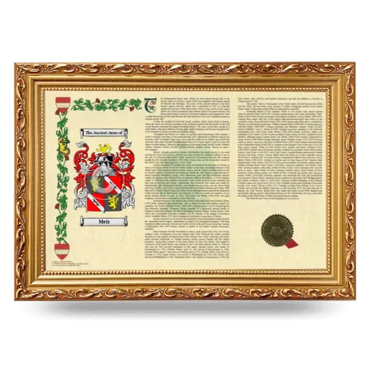 Meis Armorial Landscape Framed - Gold