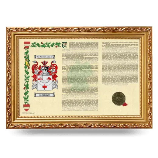 Meissener Armorial Landscape Framed - Gold