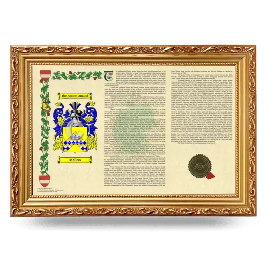 Mellon Armorial Landscape Framed - Gold
