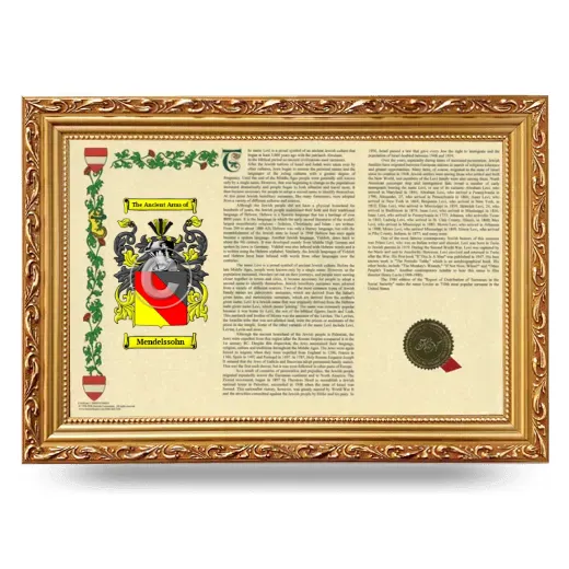 Mendelssohn Armorial Landscape Framed - Gold