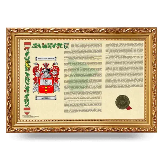 Meneses Armorial Landscape Framed - Gold