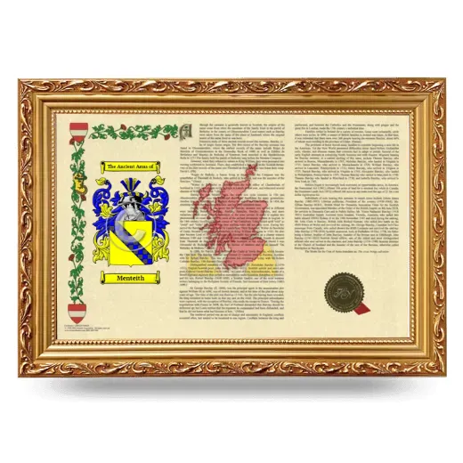 Menteith Armorial Landscape Framed - Gold