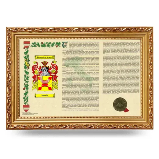 Meolla Armorial Landscape Framed - Gold