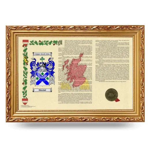 Mercial Armorial Landscape Framed - Gold