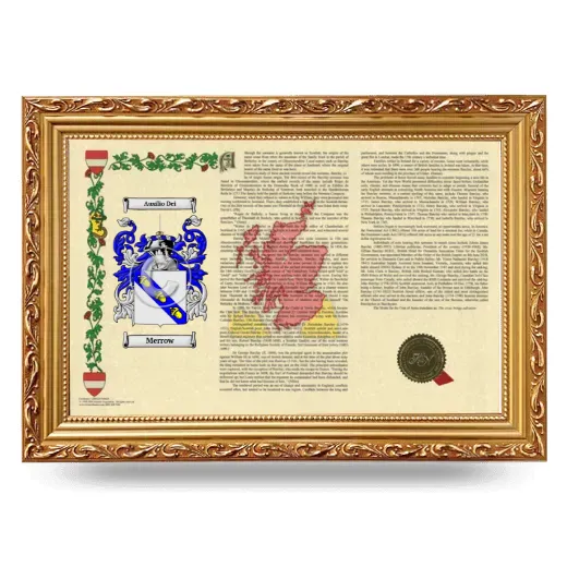 Merrow Armorial Landscape Framed - Gold