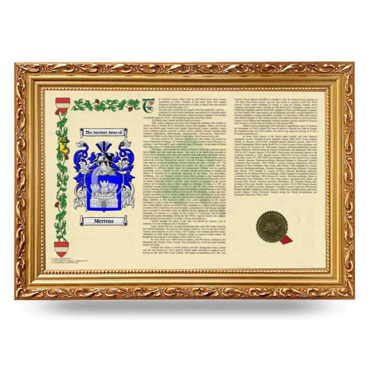 Mertens Armorial Landscape Framed - Gold