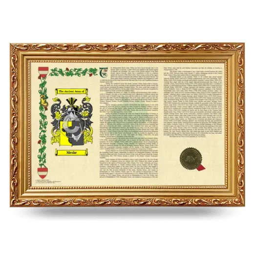 Meske Armorial Landscape Framed - Gold