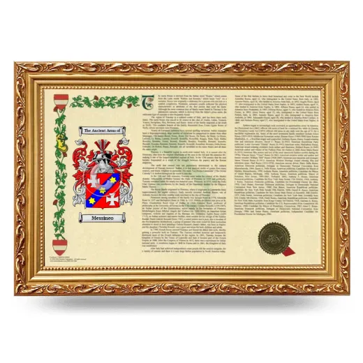 Messineo Armorial Landscape Framed - Gold
