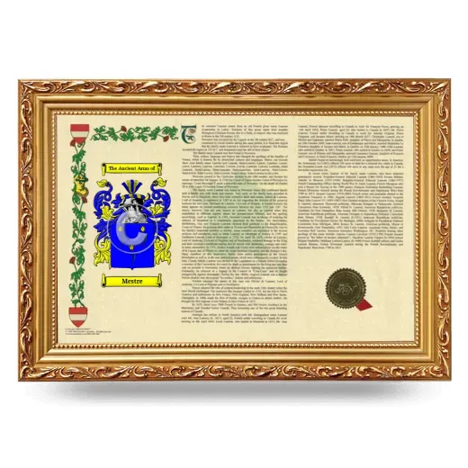Mestre Armorial Landscape Framed - Gold