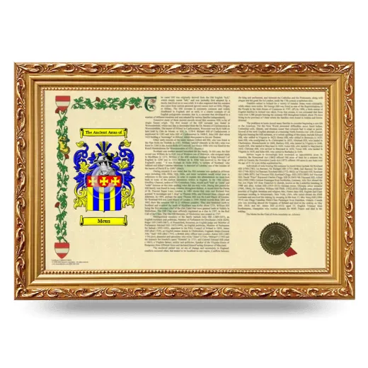 Meus Armorial Landscape Framed - Gold