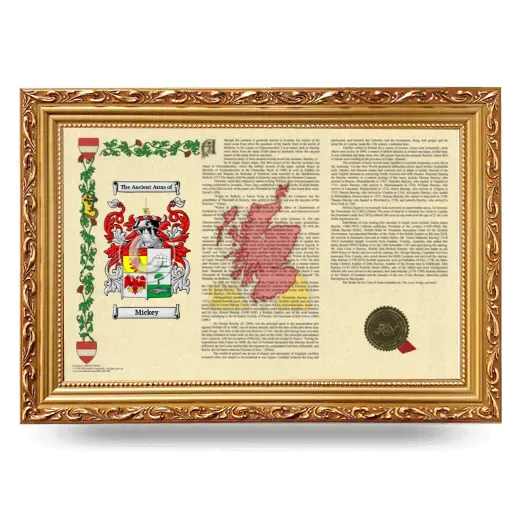Mickey Armorial Landscape Framed - Gold