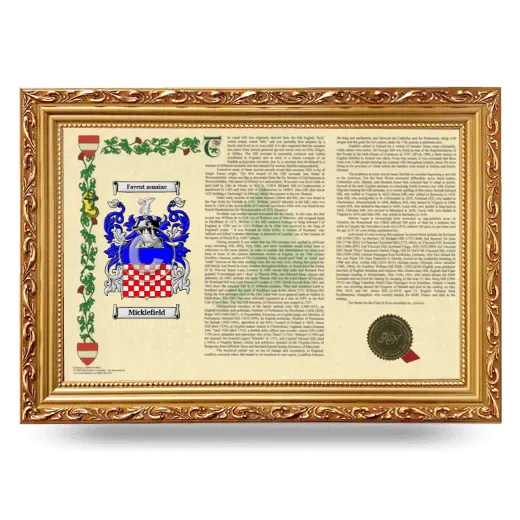 Micklefield Armorial Landscape Framed - Gold