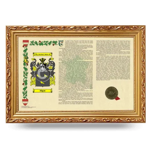Migot Armorial Landscape Framed - Gold
