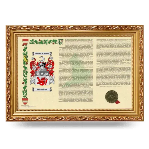 Mikaelson Armorial Landscape Framed - Gold