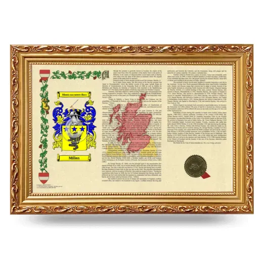 Millan Armorial Landscape Framed - Gold