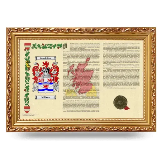 Millican Armorial Landscape Framed - Gold