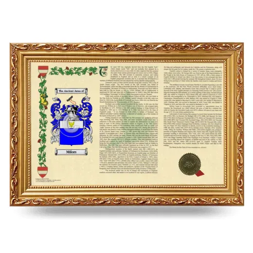 Milors Armorial Landscape Framed - Gold