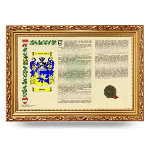 Milott Armorial Landscape Framed - Gold