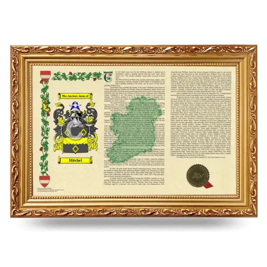 Mitchel Armorial Landscape Framed - Gold