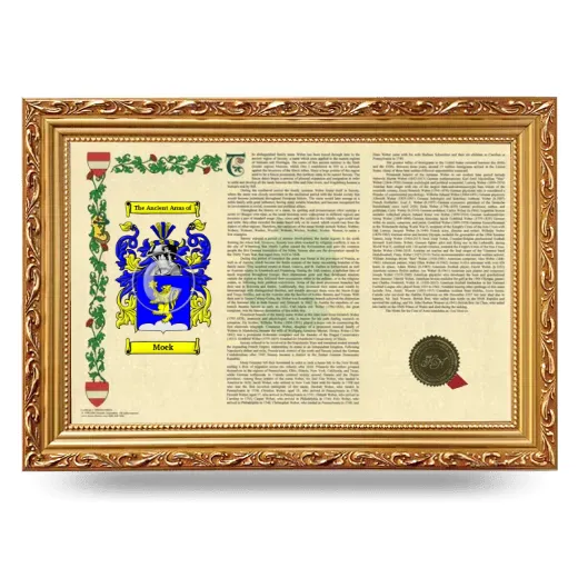 Moek Armorial Landscape Framed - Gold