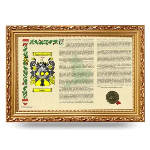 Mohn Armorial Landscape Framed - Gold