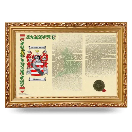 Molcaster Armorial Landscape Framed - Gold