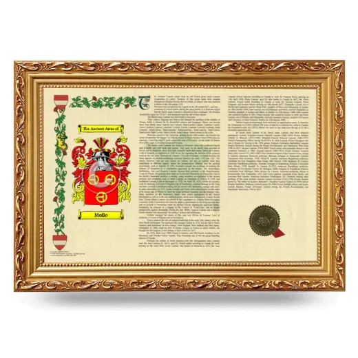 Mollo Armorial Landscape Framed - Gold