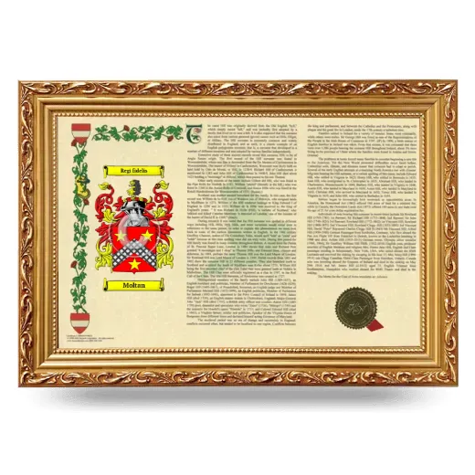 Moltan Armorial Landscape Framed - Gold