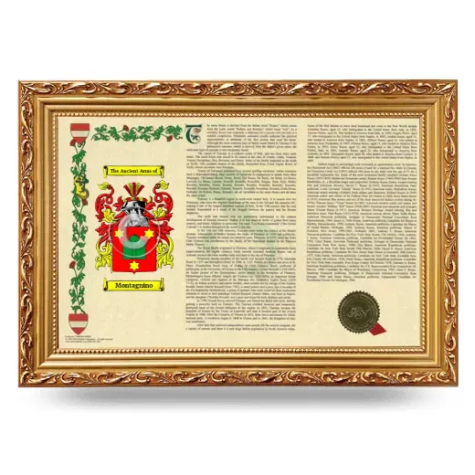 Montagnino Armorial Landscape Framed - Gold